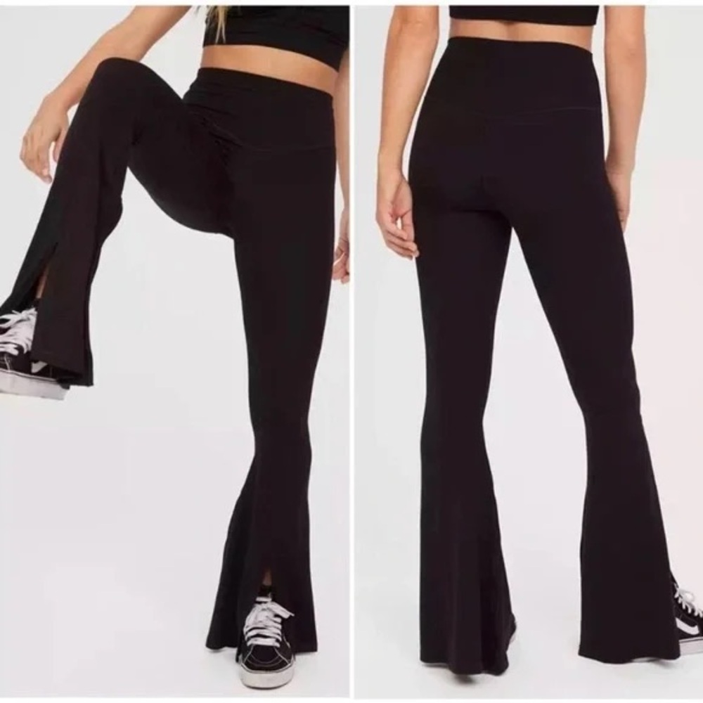 OFFLINE By Aerie Real Me Xtra High Waisted Slit Flare Legging